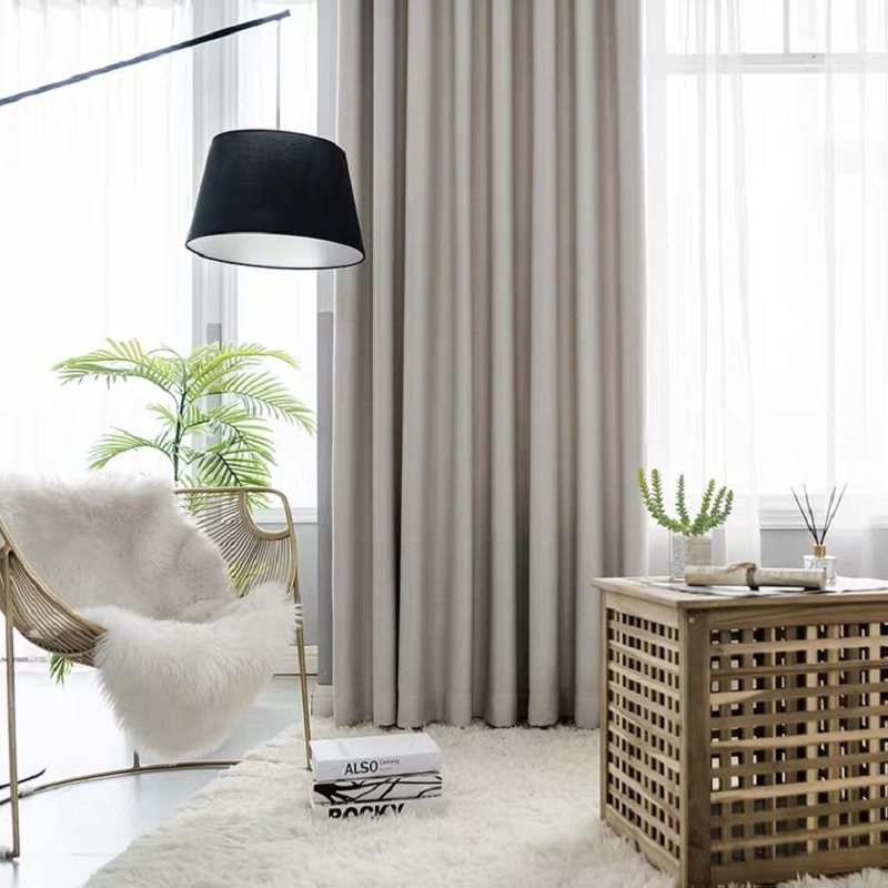 窗帘 电动窗帘 布艺窗帘 100*270cm 米高清大图