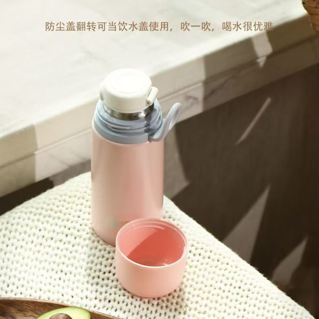 富光WFZ1192-350保温杯高颜值儿童水杯304不锈钢粉色350ml高清大图