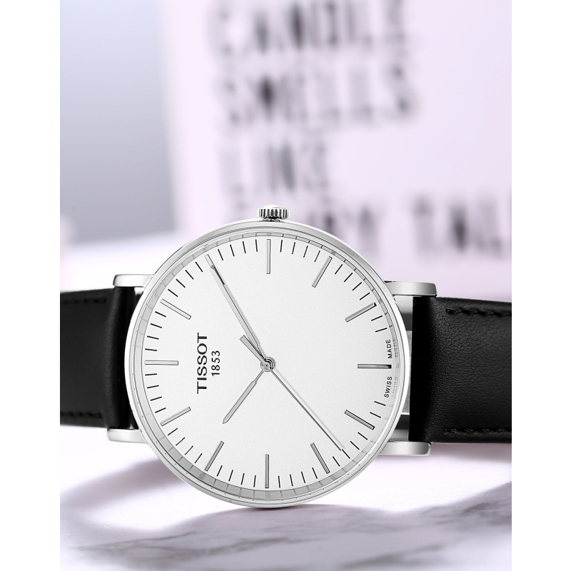 TISSOT 天梭 瑞士品牌 魅时系列男士手表 瑞士品牌石英表男 T109.610.16.031.00