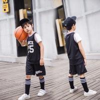 儿童大童装男童无袖袖夏装篮球服运动服胖小孩学生宽松背心短裤套