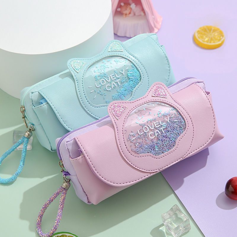 文具盒笔袋女童文具盒少女心ins潮文具幼儿园铅笔盒小学生网红流沙