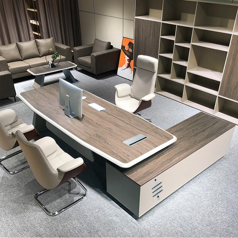 科野简约现代老板桌大气主管电脑桌单人经理大班台时尚办公室桌