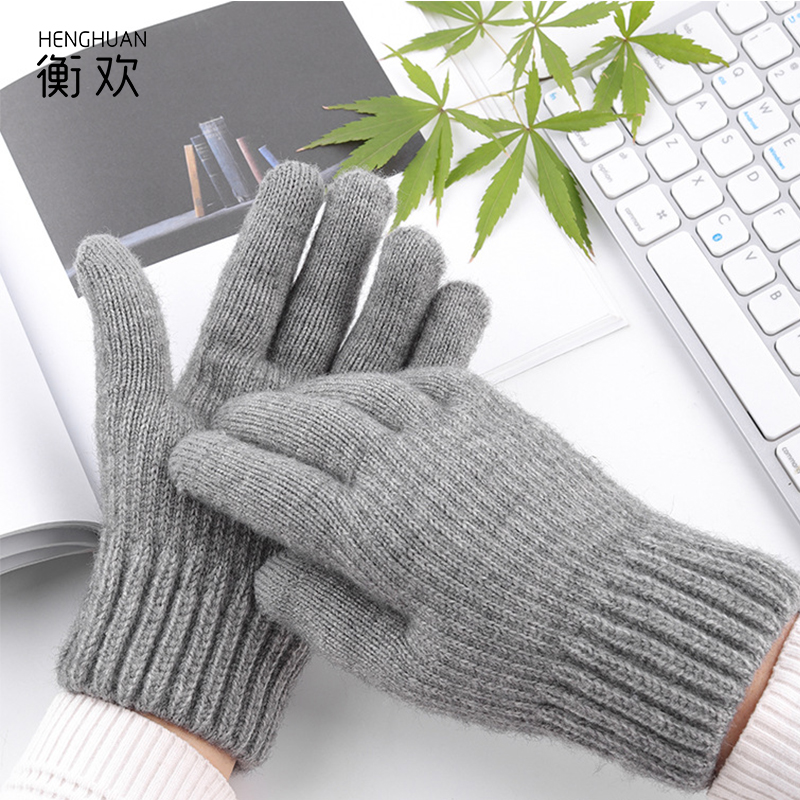 衡欢(HENGHUAN)冬季保暖加厚防寒户外骑行可触屏羊驼绒手套 RZ-ST05/双高清大图