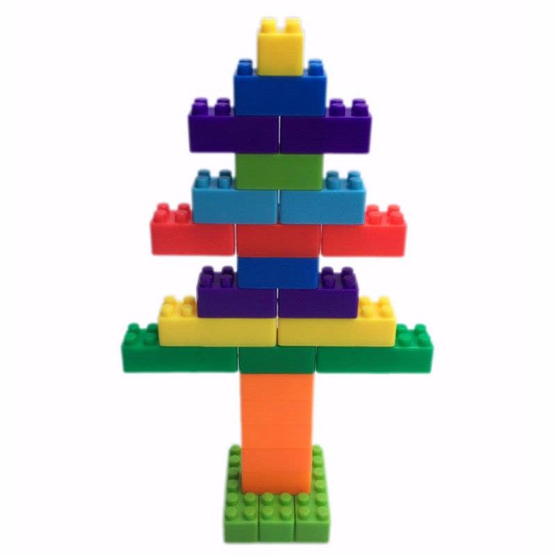 儿童早教益智力小块状积木塑料拼插拼装玩具宝高式大颗粒玩具图片