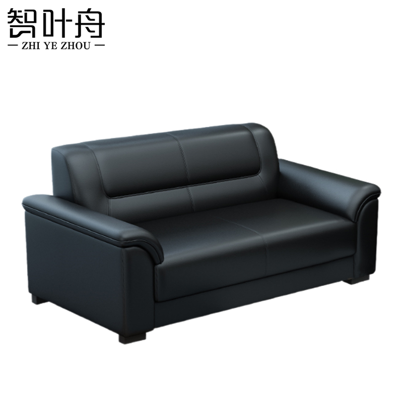 智叶舟办公沙发双人位143*80*83cm张高清大图