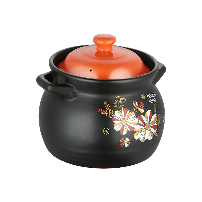 炊大皇砂锅炖锅煲汤家用燃气煤气灶专用耐高温汤煲汤锅陶瓷锅沙锅 6L+导磁片(可电磁炉上使用)高清大图