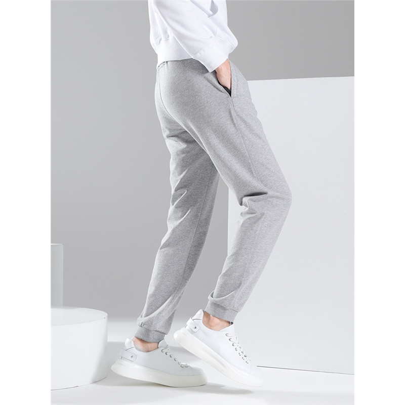 李宁运动裤男秋冬新款宽松束脚灰色卫裤跑步健身训练休闲裤子长裤