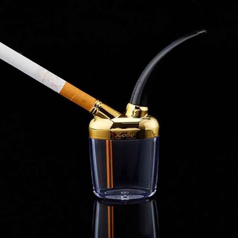 创意水烟斗烟丝斗过滤烟嘴水烟壶水烟筒全套烟锅烟袋烟具两用烟具