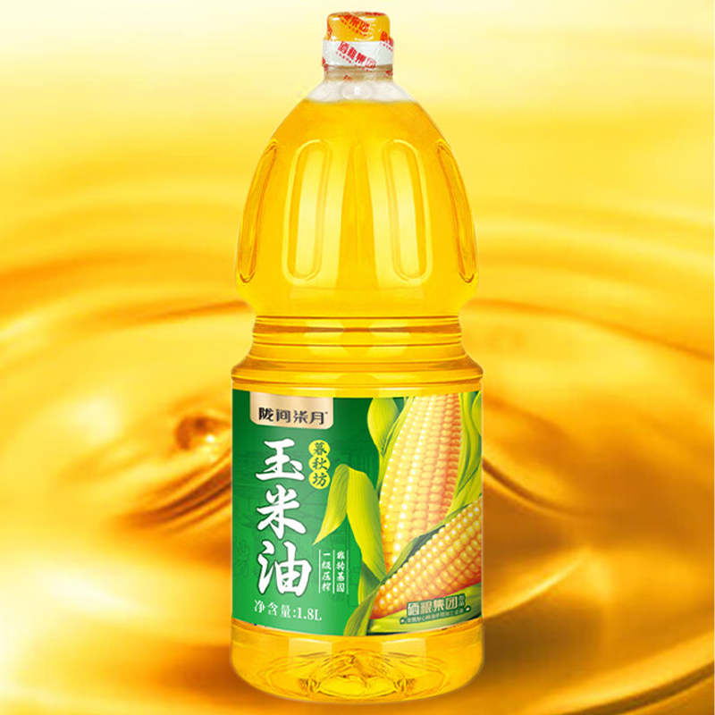 陇间柒月玉米油1.8L低温压榨非转基因暮秋坊玉米油清香醇正高清大图