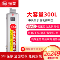 瑞美(Rheem)天然气热水器家用恒温燃气强排立式落地300升智能控温别墅复式商用中央热水正品免费安装RGS300-PV