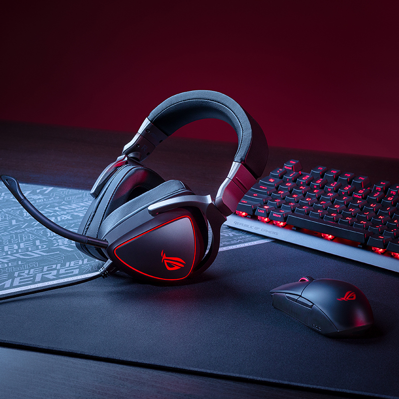 ROG 棱镜精英版 头戴式游戏耳机 虚拟7.1声道 Type-C耳机 可拆卸呼吸灯效
