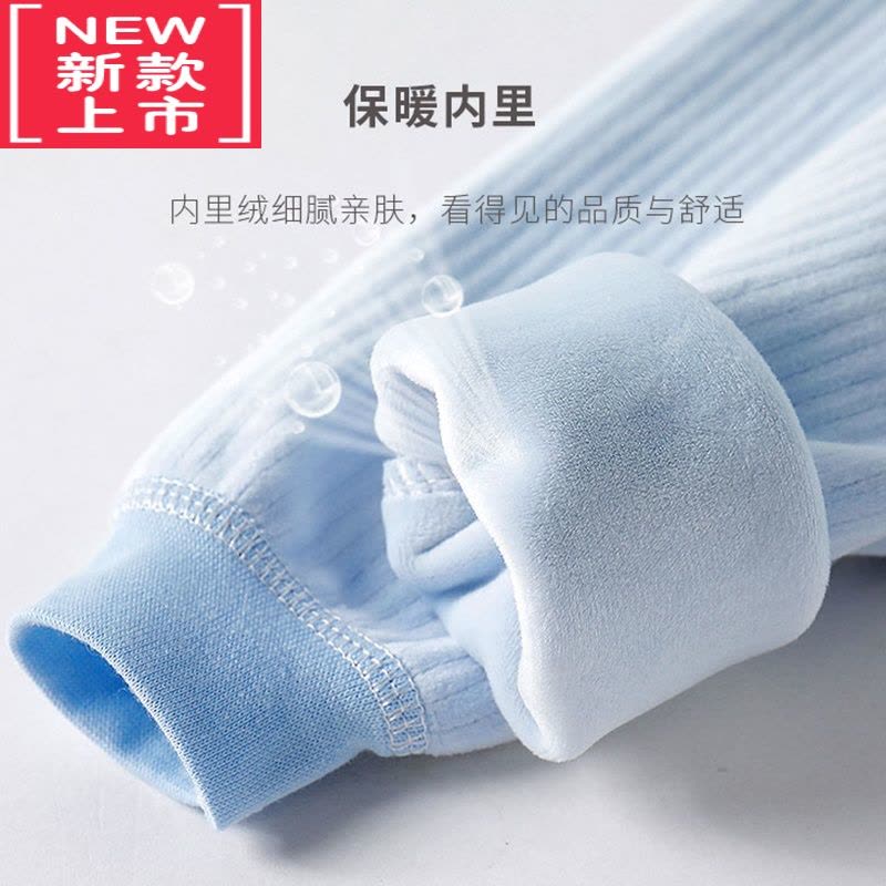 可莉允婴儿背带裤春秋冬季加绒儿童保暖裤开裆男女宝宝冬装连体护肚裤子图片