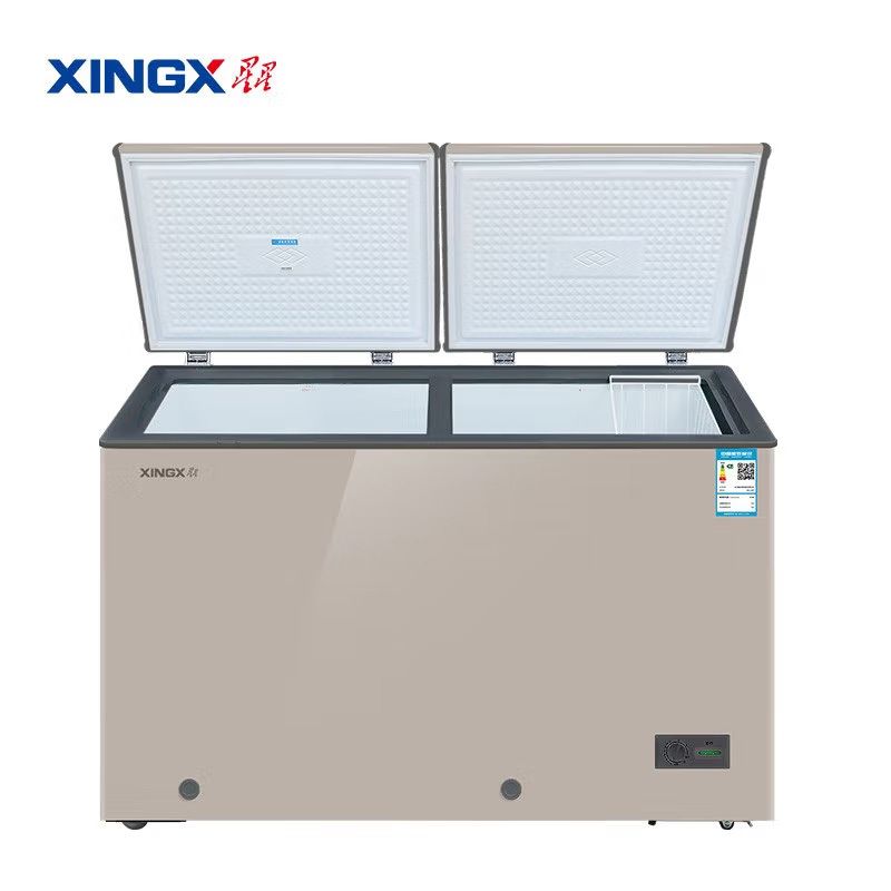 星星(XINGX) 232升家用冰柜 冷柜 商厨商用保鲜柜 双温冰柜 顶开门 微霜系列 强冷冻力 BCD-232R高清大图