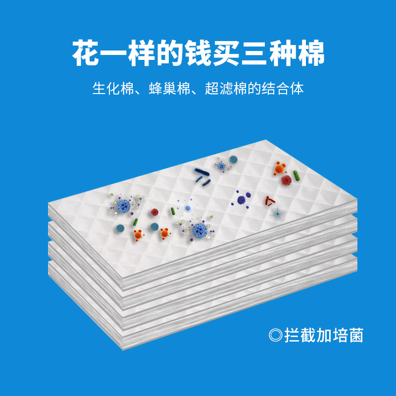 白棉高密度净化海绵过滤材料加厚密高透水鱼缸过滤棉水族箱高清大图