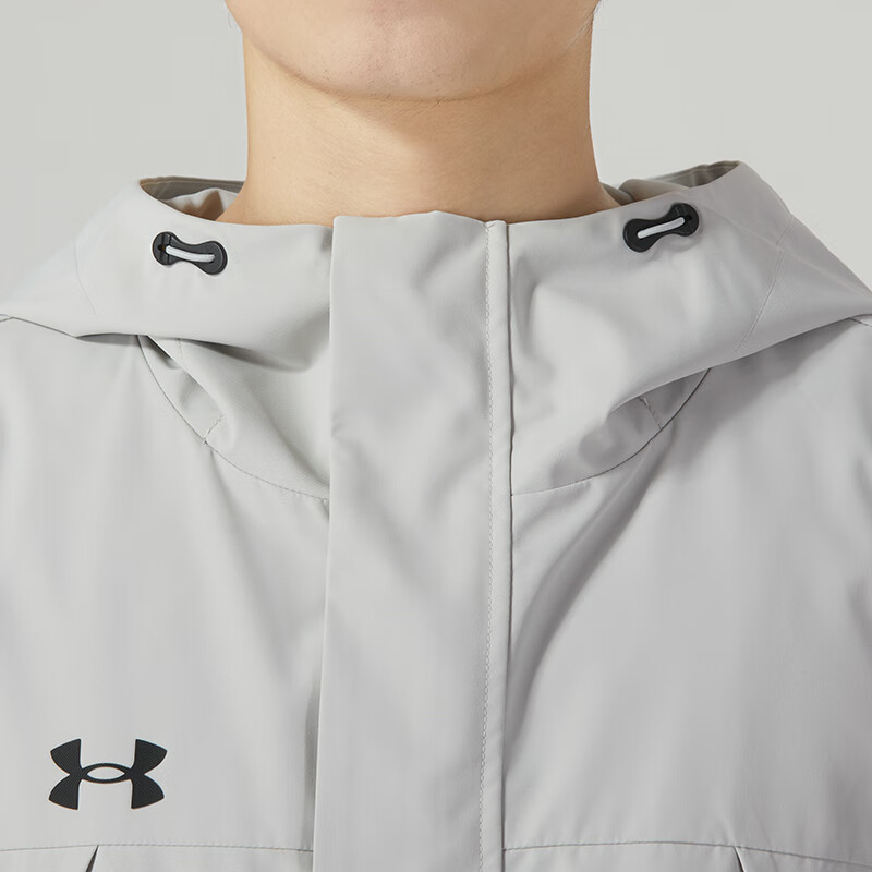 安德玛(Under Armour)UA运动外套男装新款户外连帽梭织训练健身衣夹克23600401-009 ZP高清大图