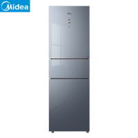 ‪美的（Midea）271升三门冰箱 一级能效双变频双循环 风冷中门全域变温 钢化玻璃面板 BCD-271WTGPZM