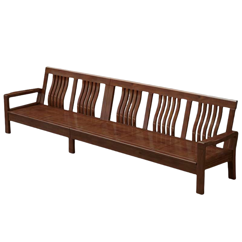 铭思达实木沙发五人位张高清大图