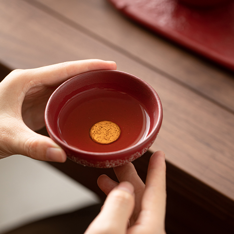 苏氏陶瓷(SUSHI CERAMICS)国潮走进故宫宫墙红提梁壶功夫茶具套组