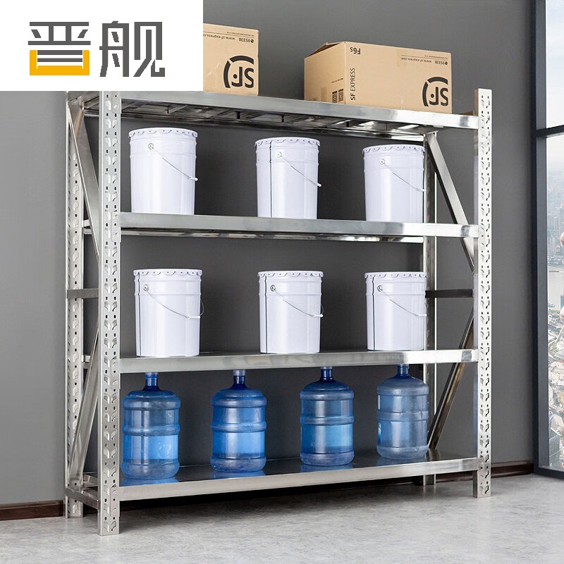 晋舰304不锈钢货架置物架药品收纳展示架承重200kg 1500*500高清大图