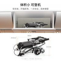 鱼跃轮椅车2000 加强小轮铝合金型 手动轮椅 可折叠 老人 轻便折叠鱼跃YUWELL铝合金轻便型一步收合