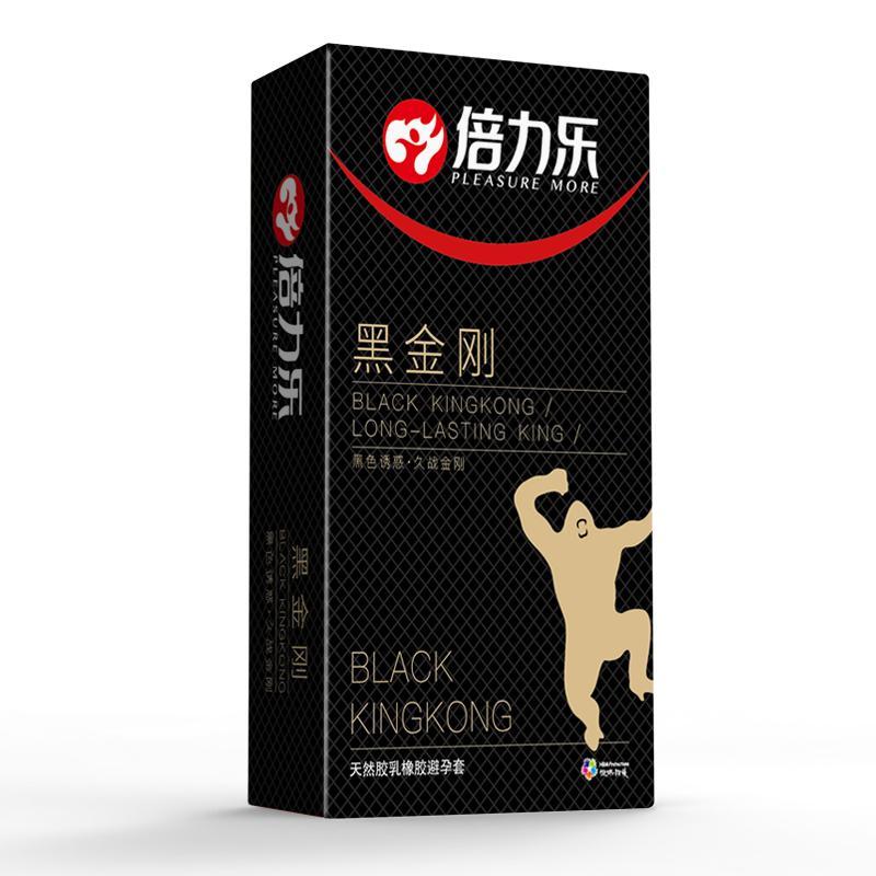 倍力乐黑金刚避孕套黄金套超厚加厚型持久安全套男用情趣纯倍久