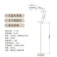 [飞利浦1140]F3落地灯 国AA级书房床头阅读学生护眼钢琴灯现代简约立式落地灯