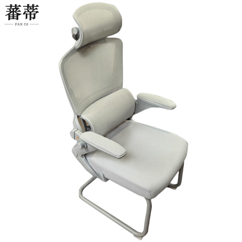 蕃蒂办公椅浅灰把高清大图