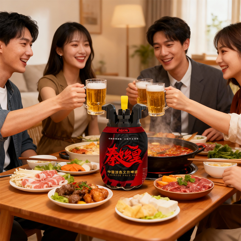 雪花啤酒(Snowbeer)秦始皇CPA12.8度(啤汽桶)5L*1桶高清大图