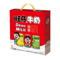 旺旺 旺仔牛奶245ml*12罐学生儿童小孩牛奶红绿黄罐装含乳饮料饮品乳制品学生早餐奶复原乳牛奶补钙奶纯牛奶正品