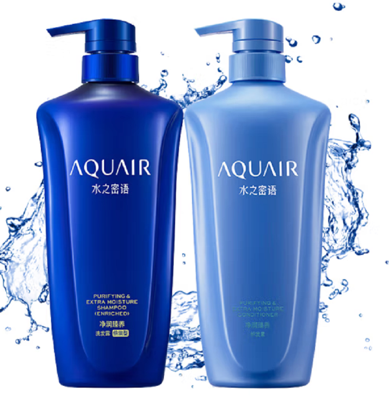 资生堂 水之密语(AQUAIR)净润臻养洗护套装洗发水600ml*2+护发素600ml*2(单位:组)