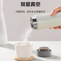 苏泊尔(SUPOR)保温杯316L不锈钢真空水杯保温茶水杯男女士情侣杯泡茶杯办公水杯380ml