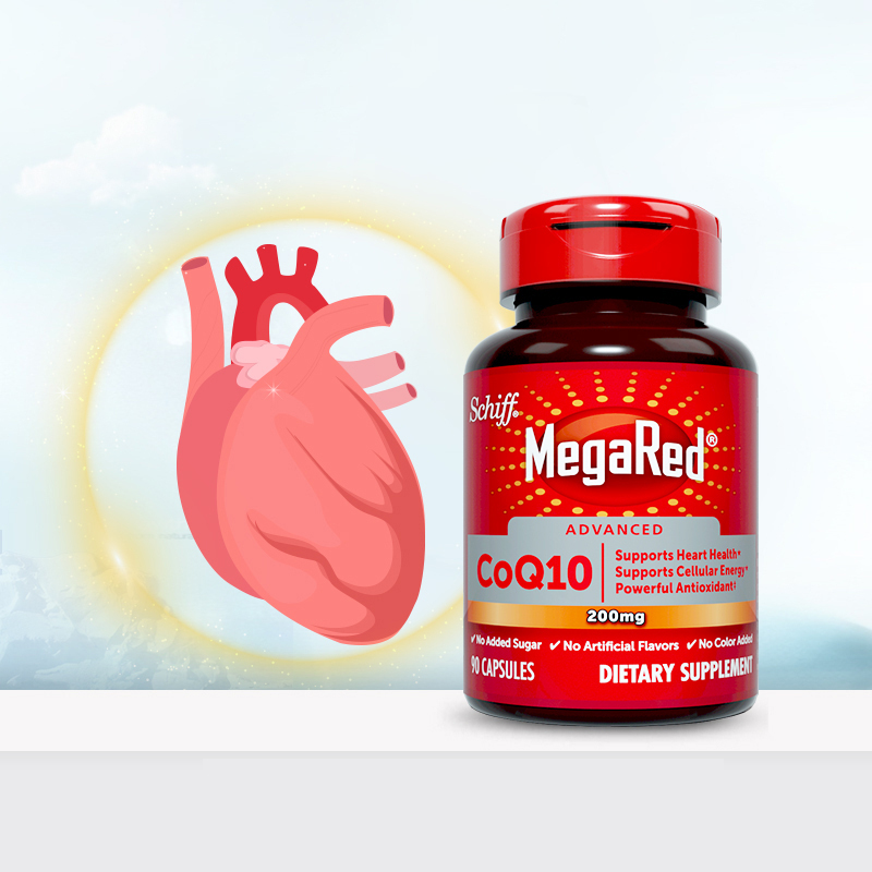 Schiff MegaRed 高含量辅酶Q10软胶囊心脑健康 200mg 膳食营养补充剂 90粒 美国进口高清大图