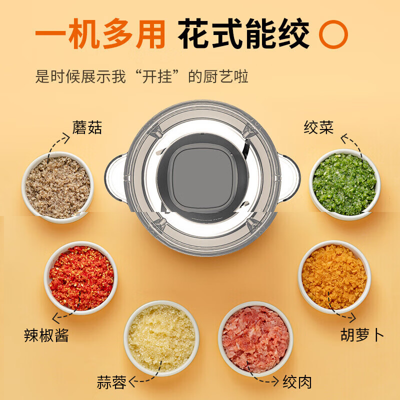 九阳(Joyoung)绞肉机 电动 多功能料理机 辅食机搅拌绞馅切菜研磨碎肉机强力电机 S18-LA189高清大图