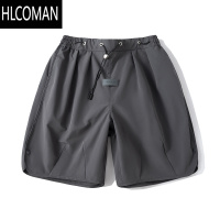 HLCOMANmYes日系潮牌纯色轻薄休闲工装短裤男士夏季宽松速干五分裤
