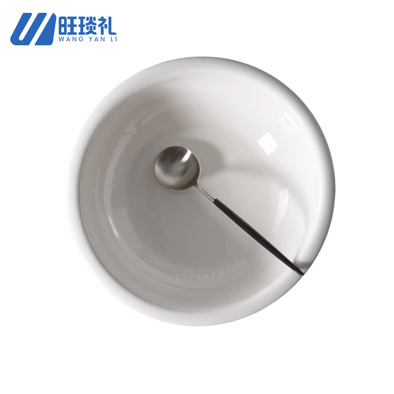 旺琰礼白色陶瓷大汤碗汤盆9寸/个高清大图