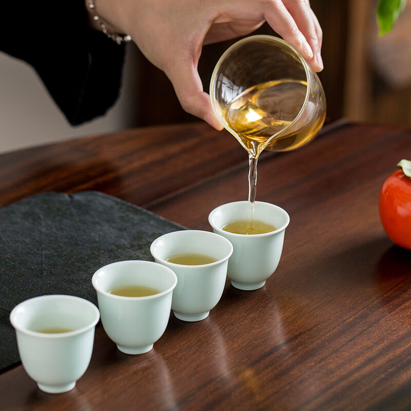 柿柿如意创意柿子茶具套装喜庆客厅摆件居家会客陶瓷茶具 +茶叶罐 茶叶罐款A-655高清大图