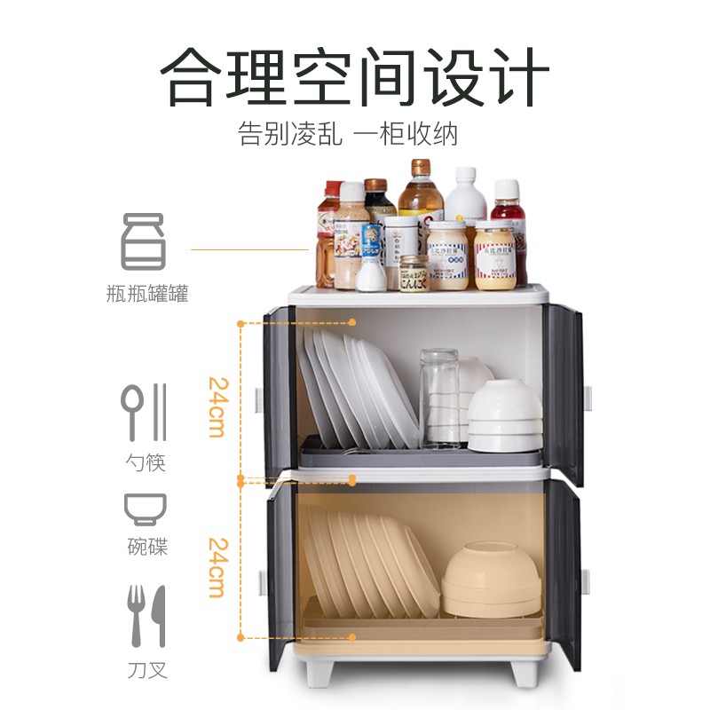 餐具碗筷碗碟碗柜厨房用品收纳柜碗架碗盘家用放碗收纳沥水置物架收纳层架 三维工匠高清大图