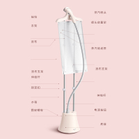 松下挂烫机NI-GWG046 手持家用蒸汽熨斗 双杆挂式烫衣架烫衣服 大水箱多档调节快速出汽 象牙白