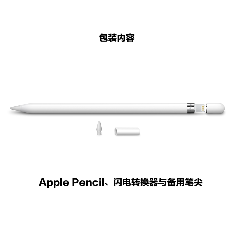 Apple Pencil 手写笔一代(适用于iPad8代、9代 iPad Air3、mini5]白色苹果原装 海外版