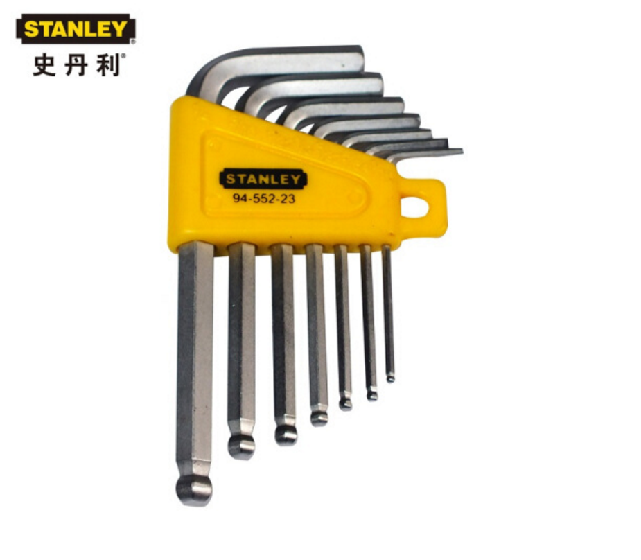 STANLEY/史丹利 公英制长球头/平头内六角扳手圆头扳手套装家用组合 94-551