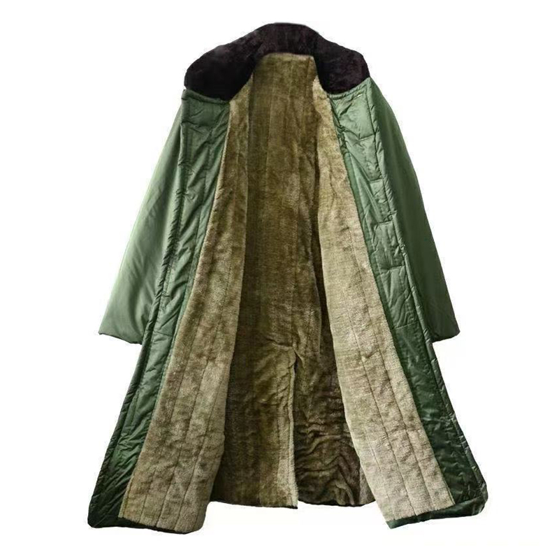 邦能之星棉大衣军绿色长款保暖内里加绒加厚救灾防寒服老式棉大衣劳保棉服N59272高清大图