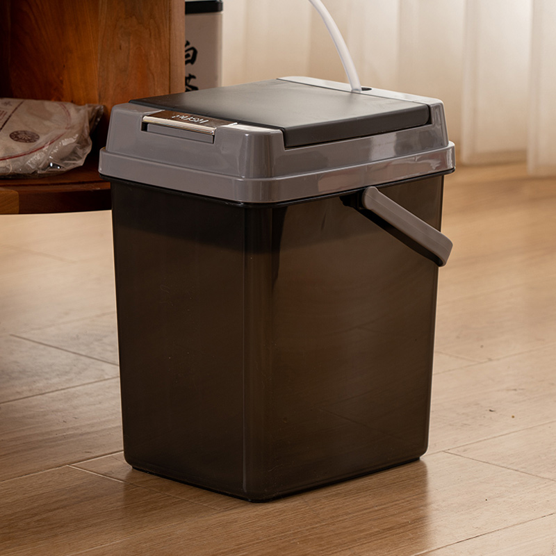 臻远ZY5070623 茶水桶茶桶废水桶茶叶茶渣桶 灰黑色7L含茶配四件套高清大图