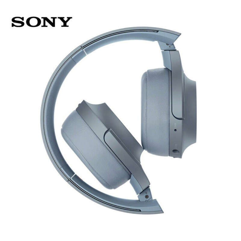 【二手99新】Sony/索尼头戴式蓝牙耳机音乐无线重低音降噪耳麦 【配件齐全】MDR-H600A-蓝-有线