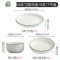 封后美式金镶边家用碗盘套装创意简约北欧黑线餐具套装吃饭碗碟组合 10碗10盘[5英寸饭碗*10][8英寸圆深盘*6][8