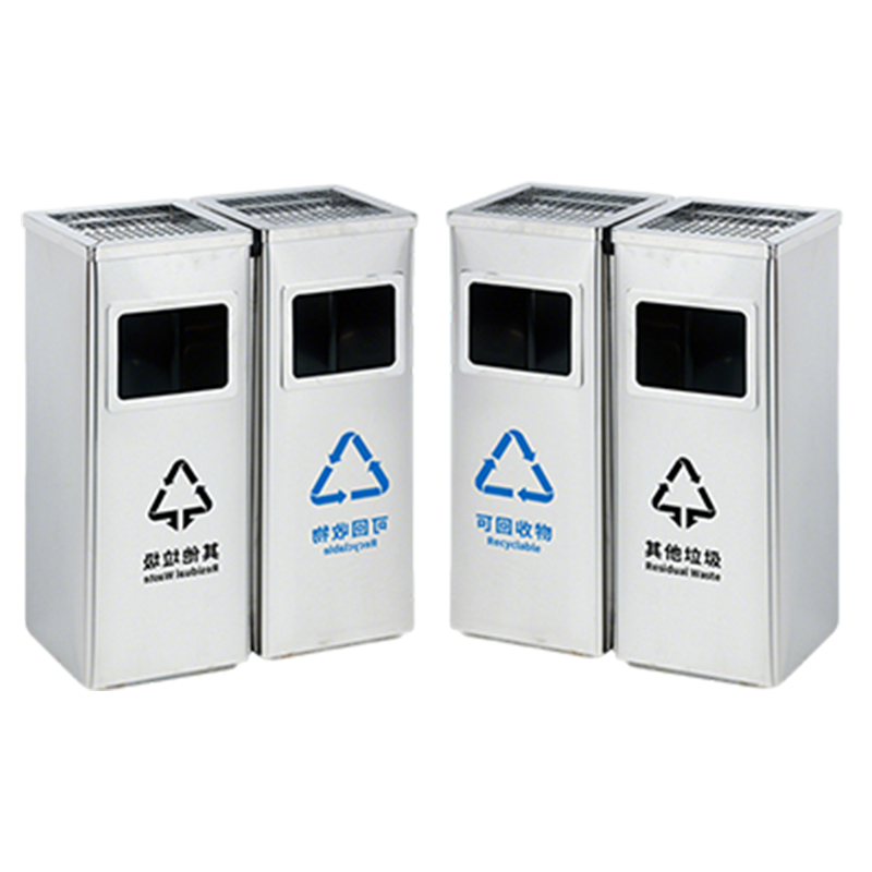 为未来 不锈钢垃圾桶 49*24*61cm 个高清大图