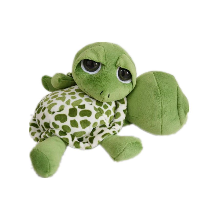 军绿色20厘米大号玩偶生日礼物大眼睛乌龟海龟毛绒玩具大号抱枕公仔