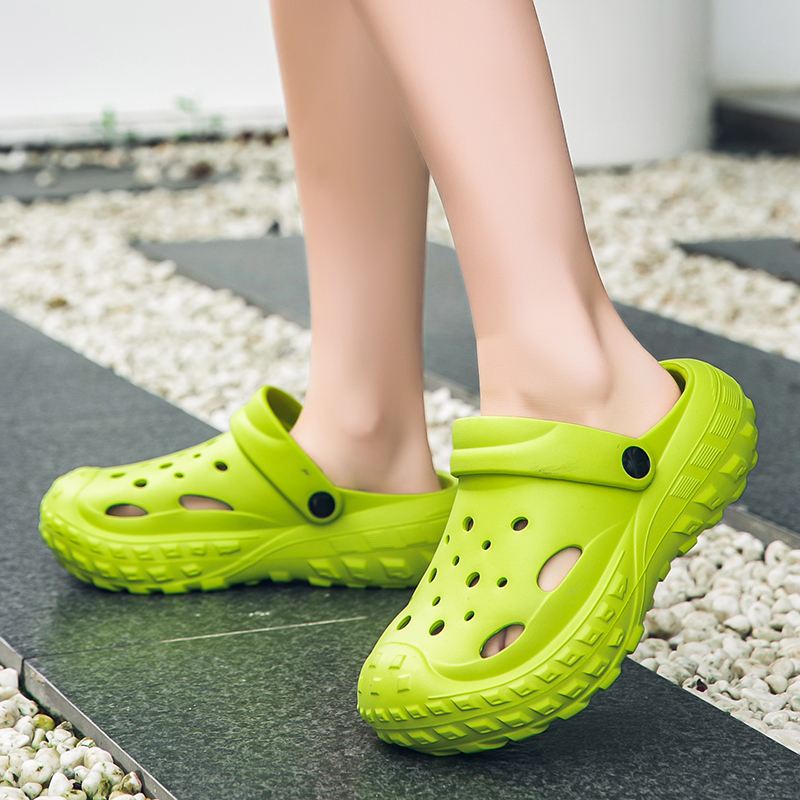 新款情侣款洞洞鞋花园鞋两用沙滩拖鞋软底包头凉鞋休闲鞋男鞋女鞋