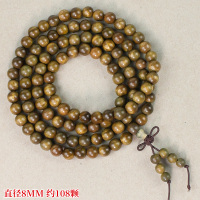 绿檀手串108颗佛珠念珠檀香木男女多圈手链6/8MM直播货源工厂批发 直径8MM约108颗