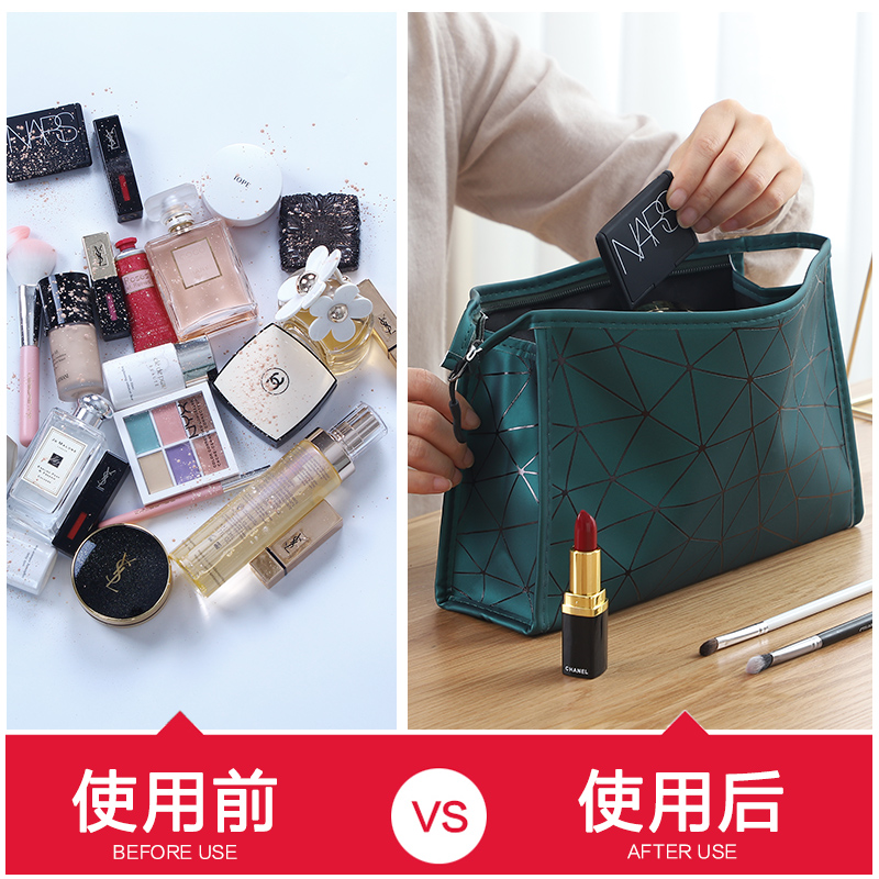 网红化妆包女大容量便携箱品小号旅行盒随身洗漱收纳袋ins风超火收纳袋 三维工匠高清大图