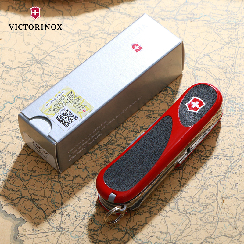 Victorinox维氏瑞士军刀 85MM德莱蒙系列 新生代2.4903.C红黑色防滑握柄